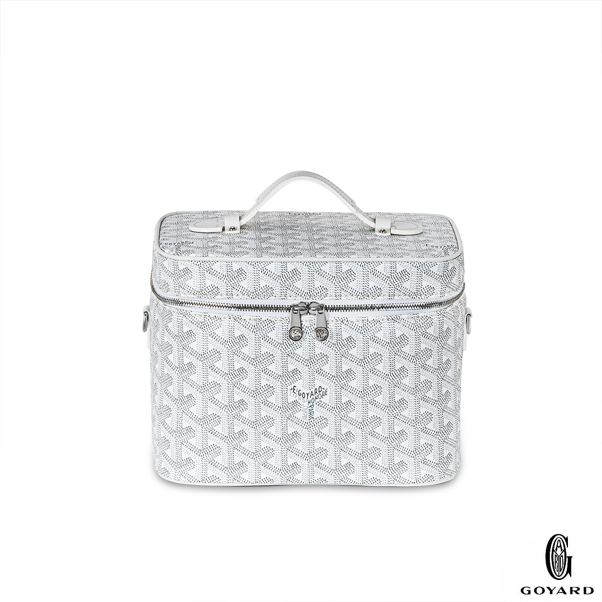 Goyard Goyardine White Muse Vanity Bag Silver Hardware – Madison Avenue  Couture